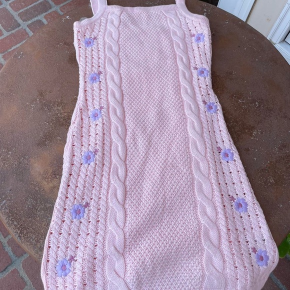 NWT SABO skirt knit pink bohemian mini dress s small - Picture 3 of 7